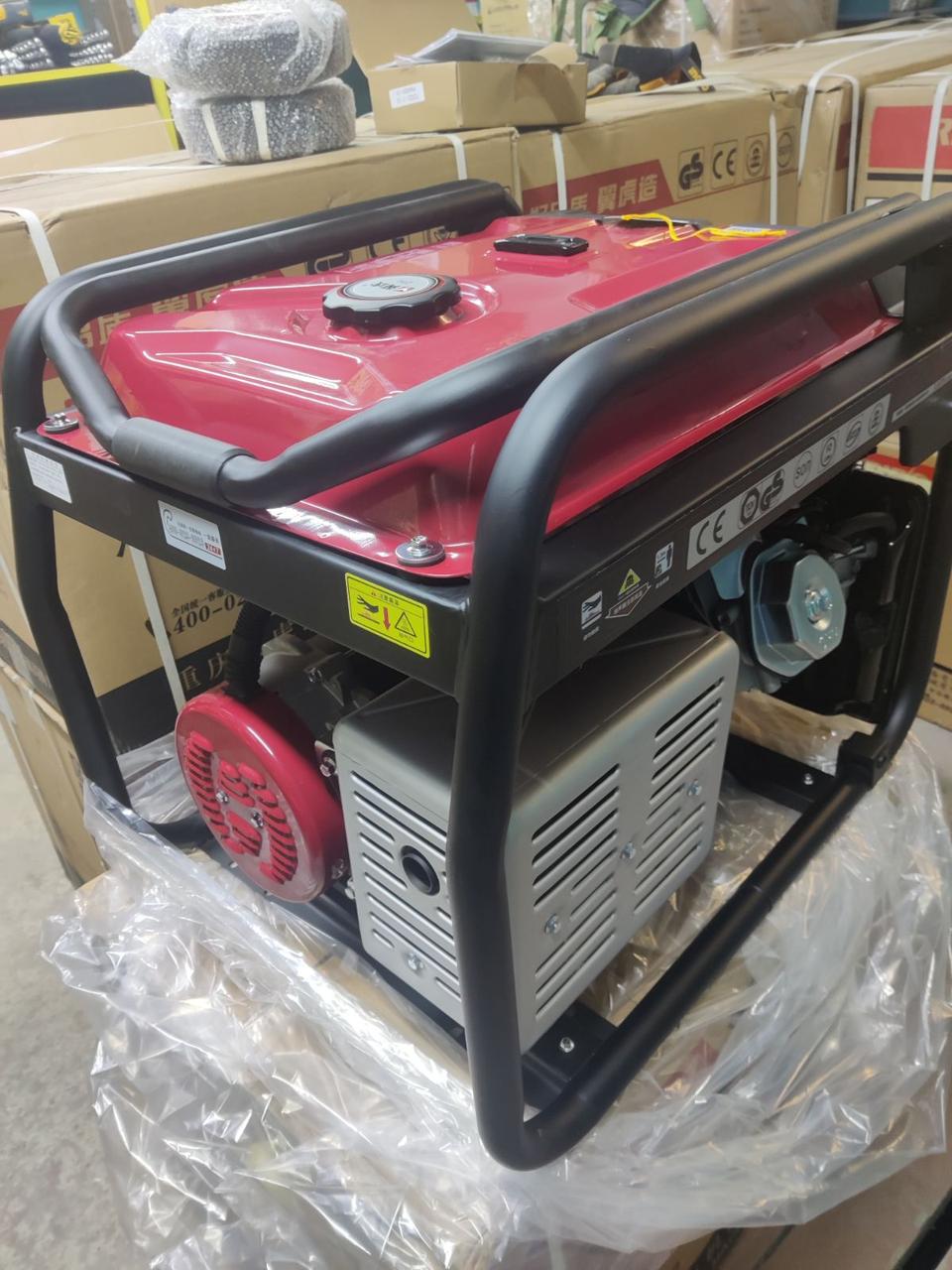 Генератор бензиновий ручний пуск, ручка, колеса YH-6500 — IV 5.0 — 5.5 КВТ 100% Мідь, фото 1