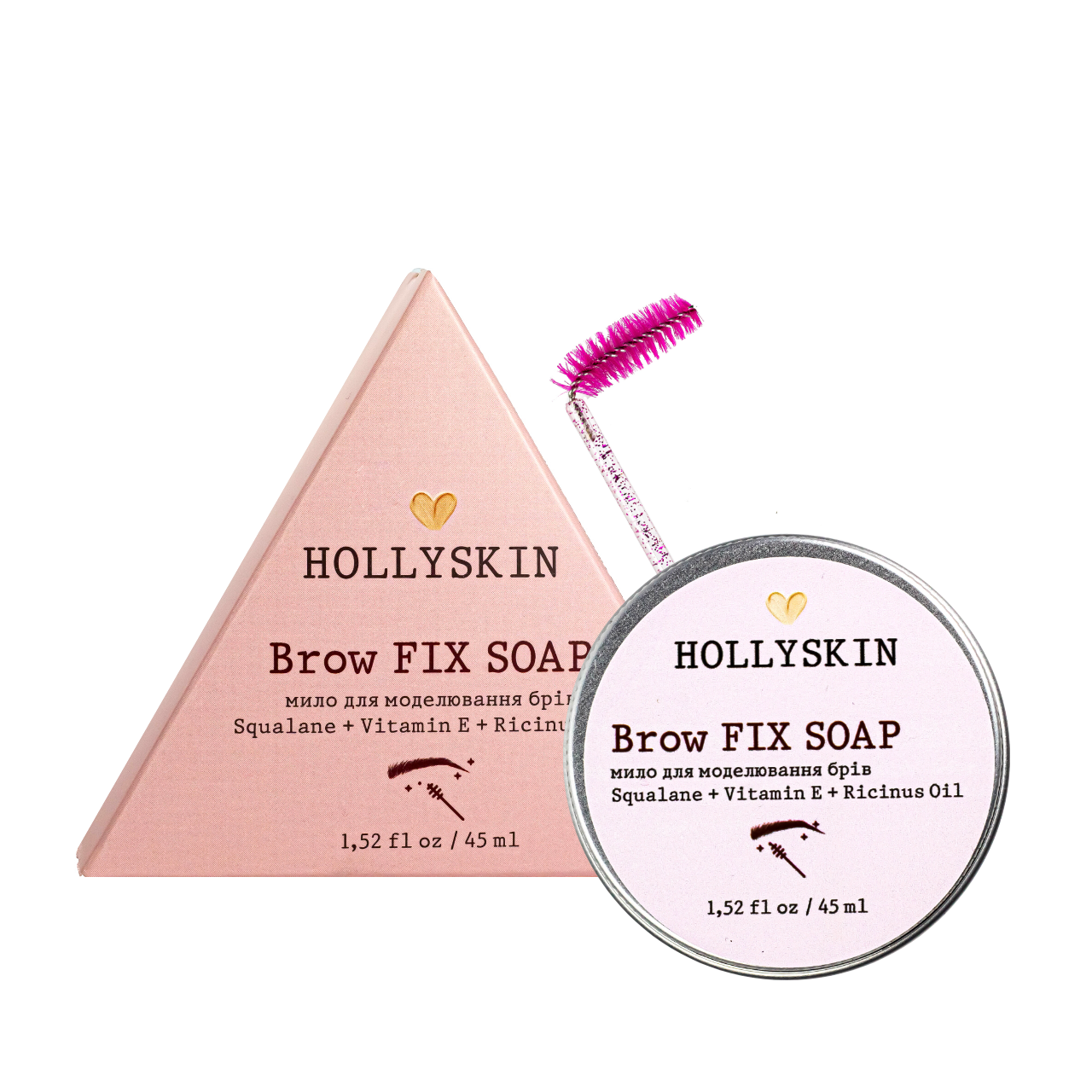 Мило для укладання брів HOLLYSKIN Brow Fix Soap 45 мл