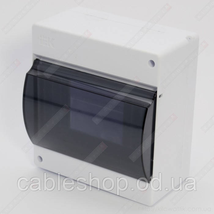 Бокс КМПн 2/6 на 6 мод. прозр. кришка навісна 140х130х83 IP30, фото 1