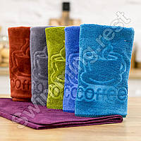 Рушник мікрофібра кухонний набір Кава 5 шт 25*50 см