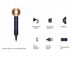 Фен Дайсон Dyson HD07 Supersonic Gift Edition Prussian Blue/Rich Copper