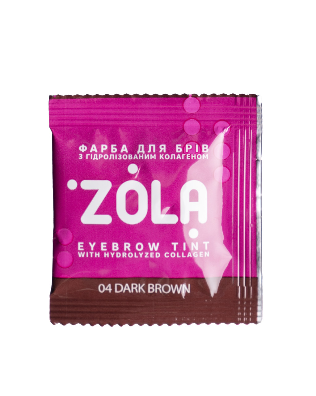 Фарба для брів "ZOLA", 04 Dark Brown, саше