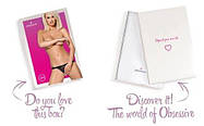 Мереживні танга з доступом Obsessive 828-THC-1 crotchless thong S/M, чорні, фото 3