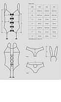 Еротичний костюм зайчика Obsessive Bunny suit 4 pcs costume pink S/M, рожевий, топ з підв'язками, тру, фото 3