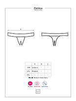 Мереживні танга з доступом Obsessive Contica crothchles thong S/M, чорні, фото 4
