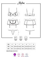 Еротичний костюм покоївкою Obsessive Maidme set 5pcs L/XL, бюстгальтер, пояс з фартухом, панчохи, ст, фото 3