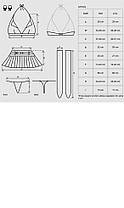 Еротичний костюм школярки з міні-спідницею Obsessive Schooly 5pcs costume S/M, біло-червоний, топ, спідниця, фото 3