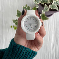 Жіночий силіконовий годинник-конструктор actimer, білий ремінець, циферблат White time