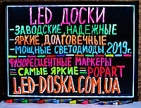 Лед дошка, яскрава, світиться, 28 режимів роботи, 60*80 см., преміум, надійна. Може працювати від повербанку!