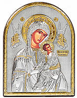 Страстная Икона Божией Матери 16,3х21,3см арочной формы без рамки на дереве