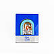 Казанська Ікона Божої Матері 4,5х6см на синій подушечці, фото 2