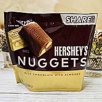 Цукерки Hershey's Nuggets молочний шоколад з мигдалем