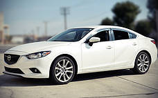 Дефлектори вікон (вітровики) Mazda 6 2013 - З Молдингом Хром, фото 3