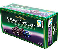 Чорний шоколад Maitre Truffout Thins Cassis Chocolate Чорна смородина, 200 г
