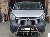 Кенгурятник для Opel Віваро 2001-2014+ d60 з логотипом Vivaro захист бампера