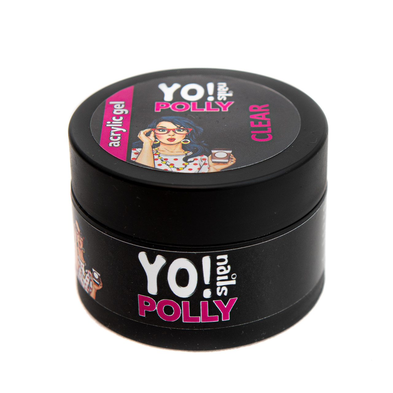 Полігель, акриловий гель Yo!Nails POLLY, колір Clear, прозорий, 30 грамів