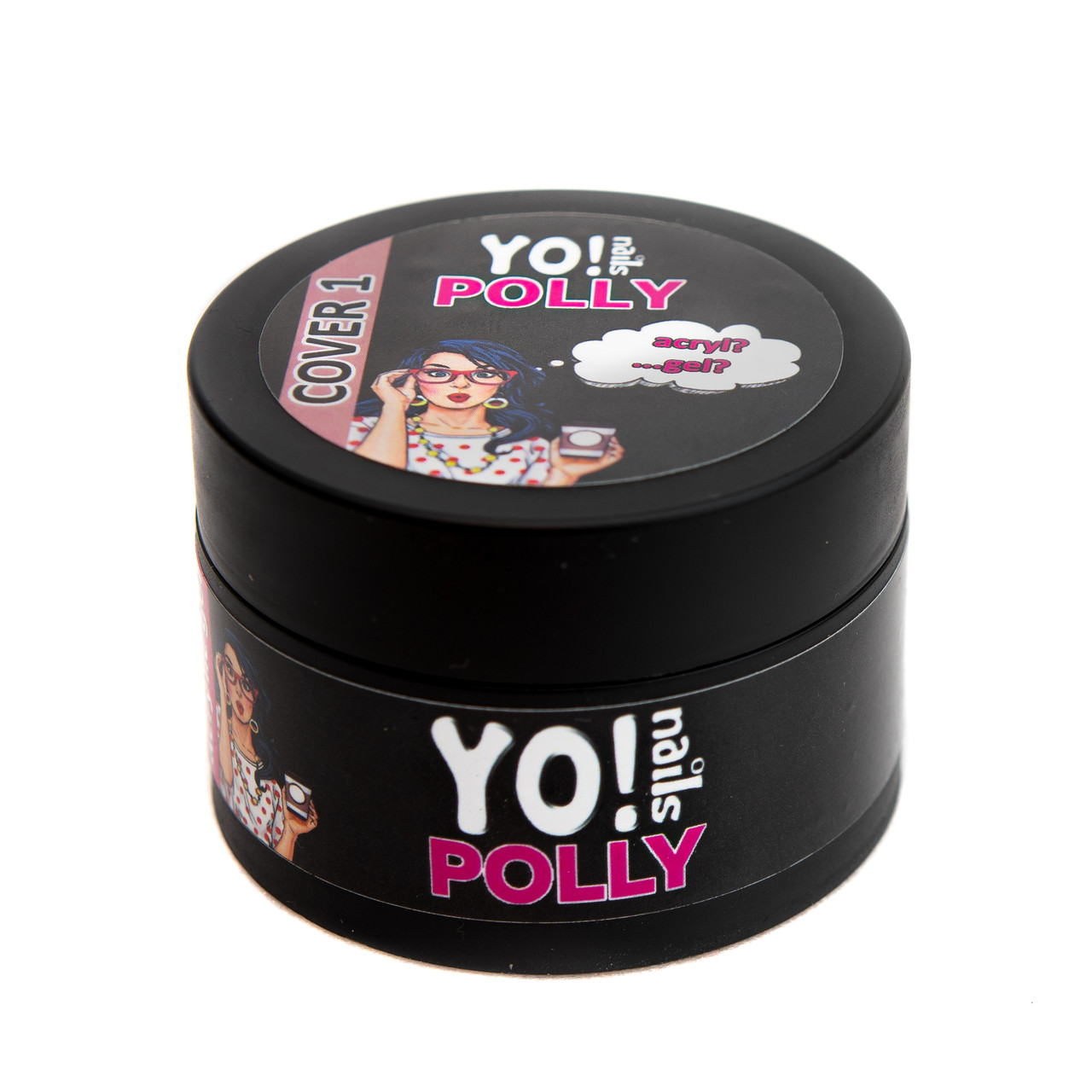 Полігель, акриловий гель Yo!Nails POLLY, колір COVER 1, камуфлювальний, 30 грамів