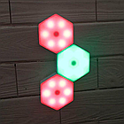 Модульний LED RGB світильник на батарейках 3 шт, шестигранний + Пульт / Різнобарвний ліхтарик-нічник, фото 5