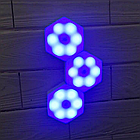 Модульний LED RGB світильник на батарейках 3 шт, шестигранний + Пульт / Різнобарвний ліхтарик-нічник, фото 4