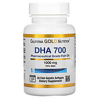 Жирные кислоты ДГК California Gold Nutrition DHA 700 Fish Oil Pharmaceutical Grade 30 капс.