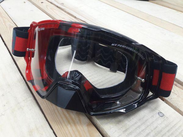 Мотоочки MT Goggles Mx Evo Stripes Black/Red - фото 2 - id-p1751424110