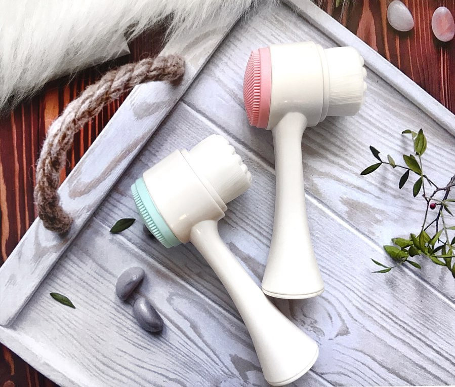 Багатофункціональна 3D щітка для обличчя Facial Cleansing Brush Рожева