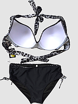 ОПТ Жіночий купальник леопард для повної грудей Sisianna 55922 46-54 чорний на 50 52 54 56 58 розмір, фото 5