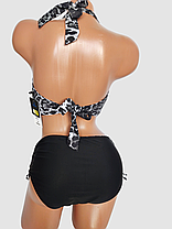 ОПТ Жіночий купальник леопард для повної грудей Sisianna 55922 46-54 чорний на 50 52 54 56 58 розмір, фото 2