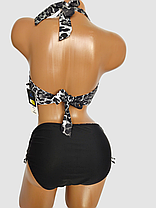 ОПТ Жіночий купальник леопард для повної грудей Sisianna 55922 46-54 чорний на 50 52 54 56 58 розмір, фото 4