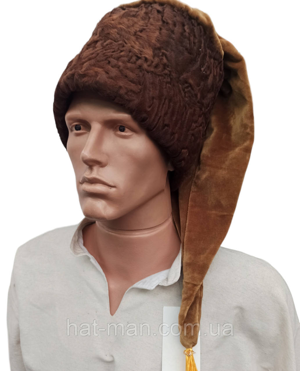 Козацька шапка з коричневим шликом