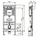 Інсталяція TECE base 9400006/9400406 з панеллю змиву TECEbase хром глянсовий, фото 4