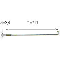 Спиця на електровелосипед, задня 213х2,6 мм,