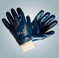 Перчатки нитрильные синие МБС (Вязаный манжет)