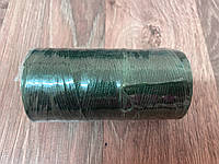 Нитка вощеная плоская 1 мм S078 200 м 210D/16 темно-зеленый цвет нить для шитья кожи (4611)