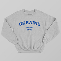 Свитшот мужской серый "ORIGINALS - Вільна Україна з 1991" / оригинальный патриотический свитшот