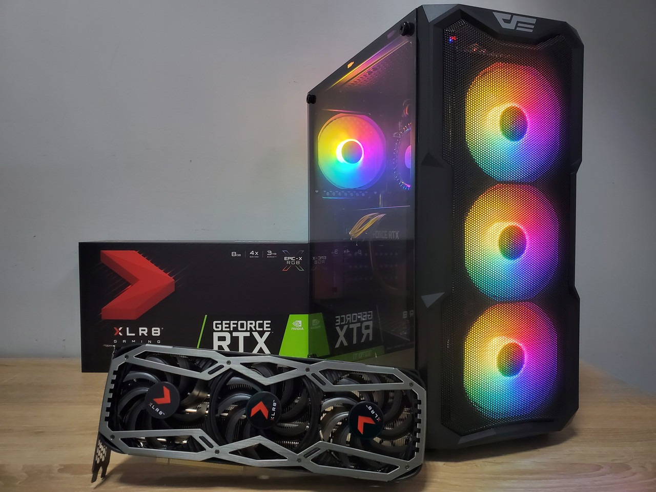 Ігровий комп'ютер Prologix/DarkFlash, AMD Ryzen 5 5500 4.10GHz, 16ГБ DDR4, 512GB NVME, RTX 3070Ti 8ГБ
