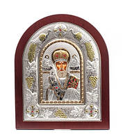 Срібна ікона "Святий Миколай Чудотворець"