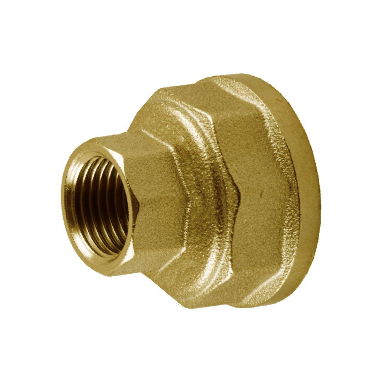 Муфта редукційна латунна 1 1/2″ВР х 3/4″ВР штампована А0336А, фото 1