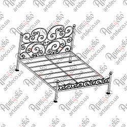 Ліжко коване МК-06 1600х1100х2000 КОМПЛЕКТ ЭЛЕМЕНТОВ
