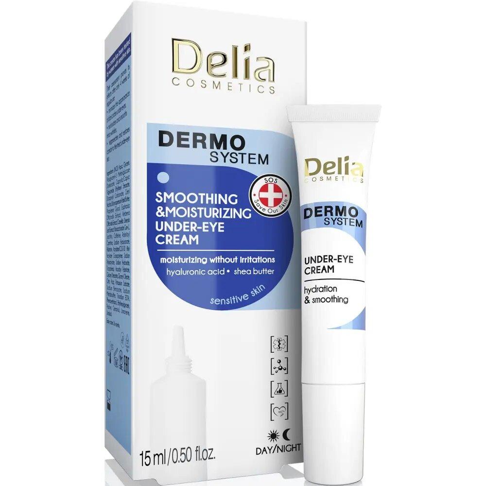Крем для шкіри навколо очей Delia Dermo System Smoothing & Moisturizing 15мл