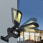 Вуличний світильник-ліхтар 200 LED, з сонячною панеллю та датчиком руху SR-913 + Пульт / Ліхтар-прожектор, фото 3
