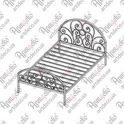 Ліжко коване  МК-15 1200х1000х2000 КОМПЛЕКТ ЕЛЕМЕНТІВ