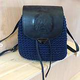 Клапан для рюкзака "Лев". Колір "Темно-синій"., фото 4