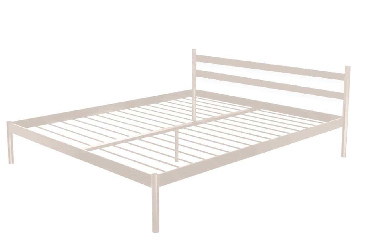 Ліжко двоспальне металеве Метакам COMFORT-1 200x180 Бежевий, фото 1