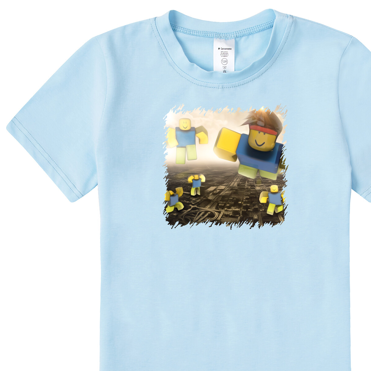 Футболка Роблокс Roblox Голубая Размер (ID#1410239884), цена: 465 ...