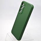 Чохол накладка Silicone case Full Camera Lakshmi для Samsung A54 5G Galaxy Dark Green/Темно-зелений, фото 4