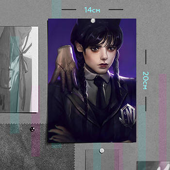 "Венздей Аддамс (Венздей / Wednesday)" плакат (постер) розміром А5 (14х20см)