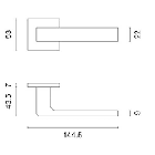 Ручка дверная APRILE Sulla Q 7S AT, фото 2