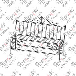 Кована лавка  1500х820х400  КОМПЛЕКТ ЭЛЕМЕНТОВ