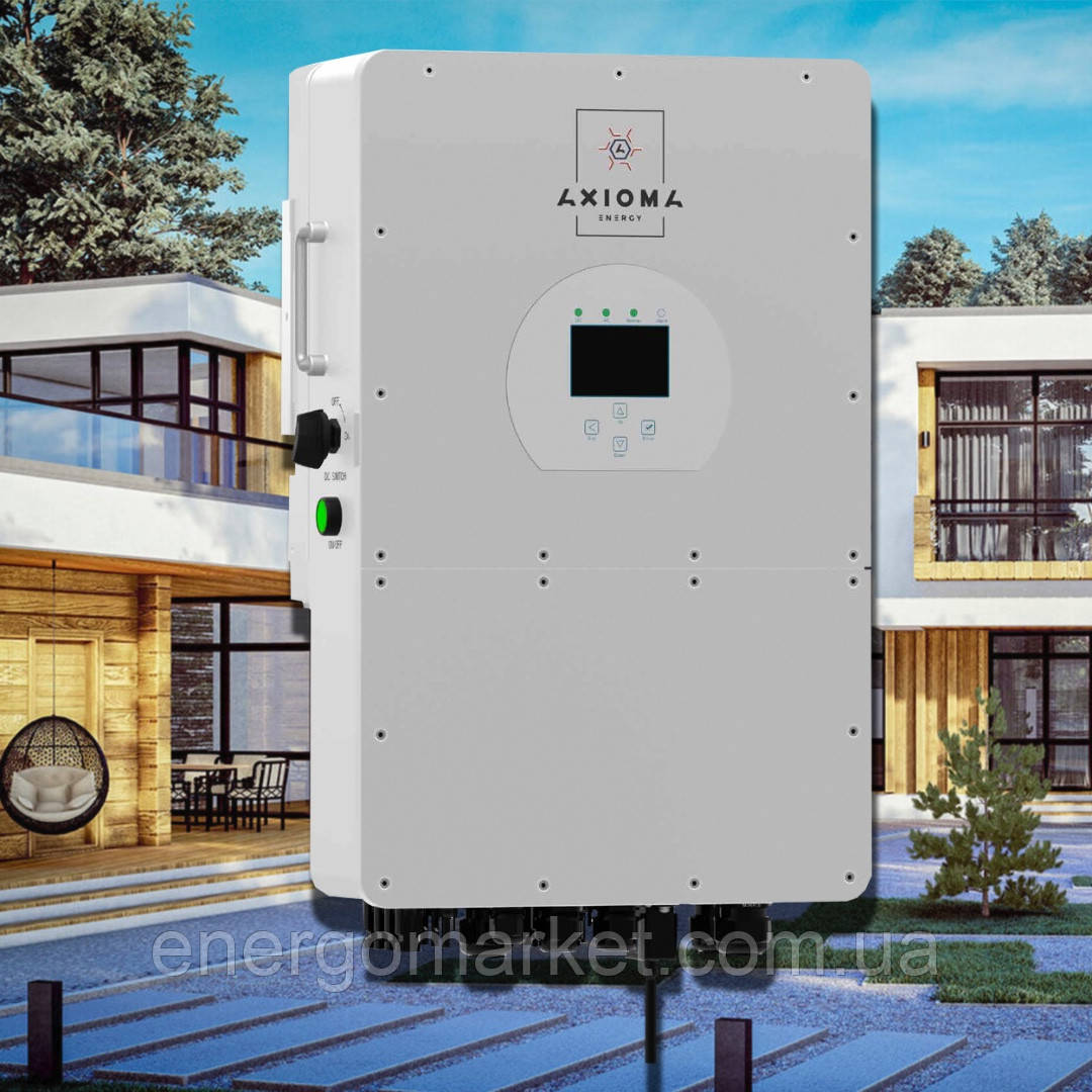 Гібридний трифазний інвертор AXIOMA energy ISGRID-HV 10000 (10кВт/Високовольтний)